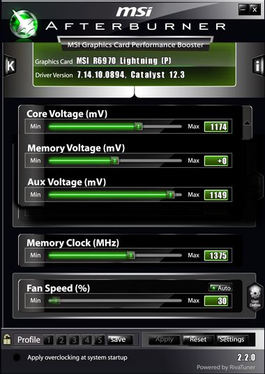 MSI Afterburner - вольтмод видеопамяти